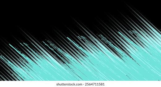 Abstract Grunge Cyan Scratch In Black Background. Goof For Banner, Poster Or Frame Template