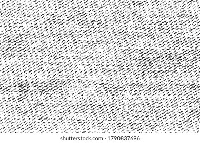 Abstract grunge denim texture. Black strokes on a white background