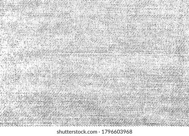 Abstract grunge denim texture. Black strokes on a white background