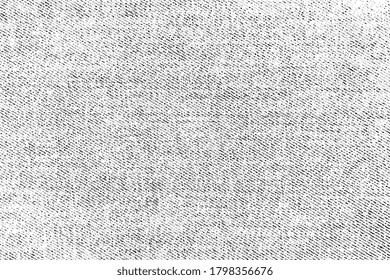 Abstract grunge denim texture. Black strokes on a white background