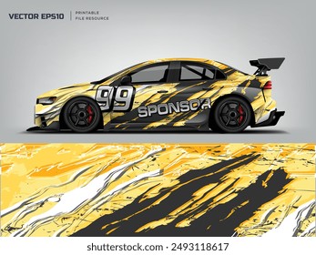 diseño abstracto del grunge para la librea de la envoltura del coche del deporte, marca de la etiqueta engomada del coche