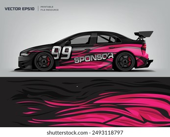 diseño abstracto del grunge para la librea de la envoltura del coche del deporte, marca de la etiqueta engomada del coche