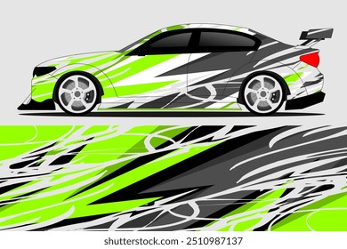 Abstract grunge design for sports car wrap livery, car sticker branding