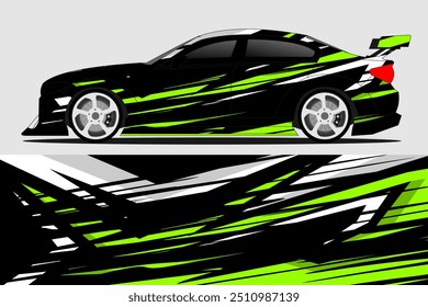 Abstract grunge design for sports car wrap livery, car sticker branding