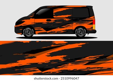 Abstract grunge design for sports car wrap livery, car sticker branding and other vehicles