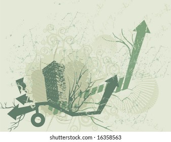 Abstract grunge design, vector illustration.