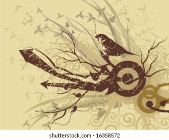 Abstract grunge design, vector illustration.