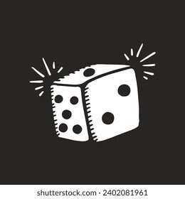 Abstract Grunge Dice Vector Illustration