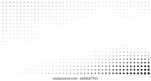Abstract grunge dotted halftone gradient texture. Vanishing polka dot background. Repeating dots gradation background simple abstract