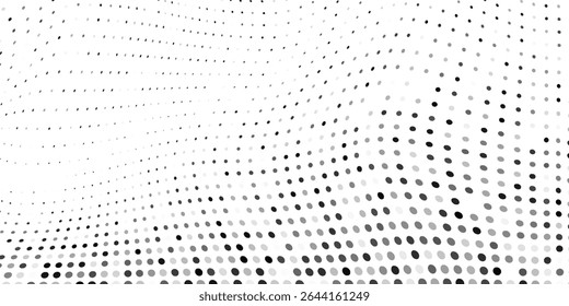 Abstractas textura de gradiente semitono punteado grunge. Fondo de lunares en fuga simple abstracto
