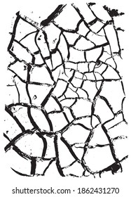 Abstract Grunge dried cracked mud texture vector design. Mud grunge texture.