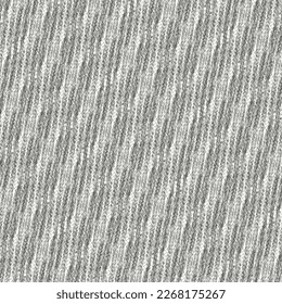 Abstract grunge fabric. Detail, rough knitted cloth with striations and waves. Seamless pattern. Graphics in black and white.
