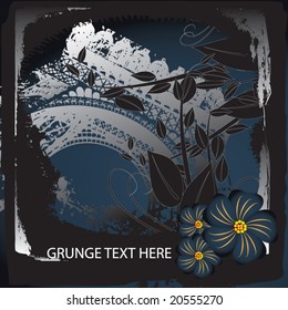 abstract grunge floral background