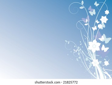 Abstract Grunge Floral Background