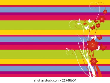 Abstract Grunge Floral Background