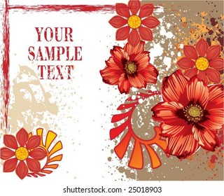 abstract grunge floral background
