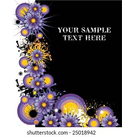 abstract grunge floral background