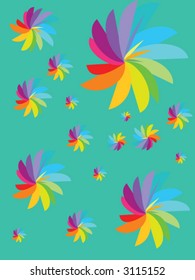 Abstract grunge floral background