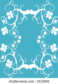 Abstract grunge floral background