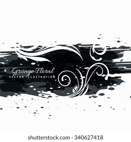 abstract grunge floral background