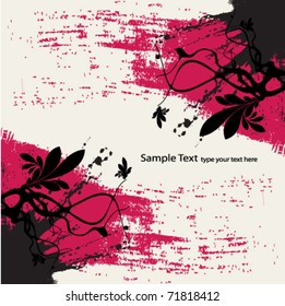 abstract grunge floral background
