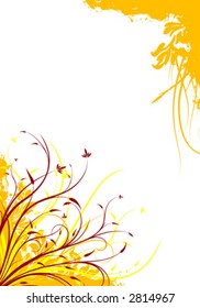 abstract grunge floral decorative background vector illustration