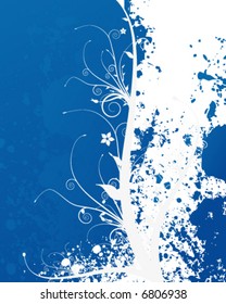 Abstract grunge flower background