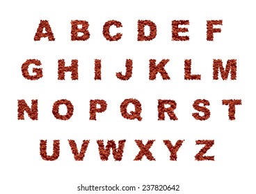 Abstract grunge font vector illustration.