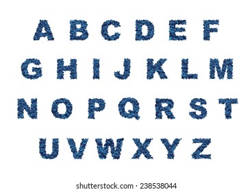 Abstract grunge font vector illustration.