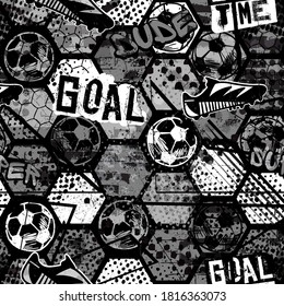 
abstract grunge football pattern. Grunge background for boys. For fashion textiles, sports clothing, vinyl, and more