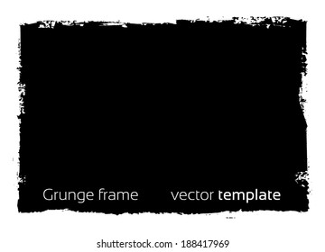 Abstract Grunge Frame. Background Vector Texture