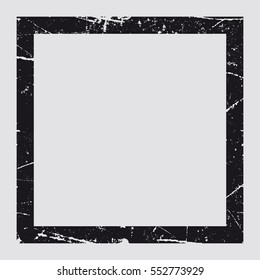 Abstract grunge frame. Black and beige Background template. Vector