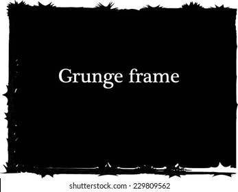 Abstract grunge frame. with copy space on black, vector template