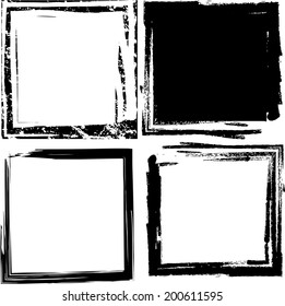 Abstract grunge frame set