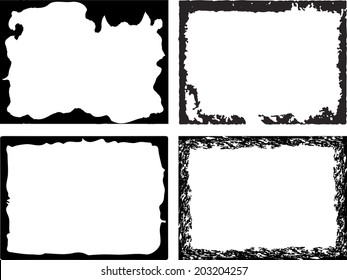 Abstract grunge frame set