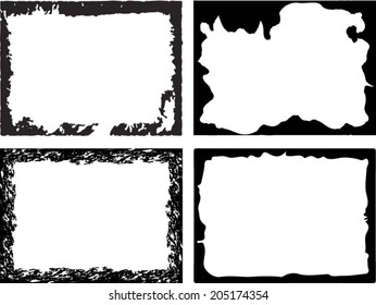 Abstract grunge frame set