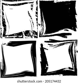Abstract grunge frame set