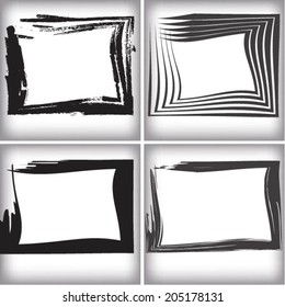 Abstract grunge frame set