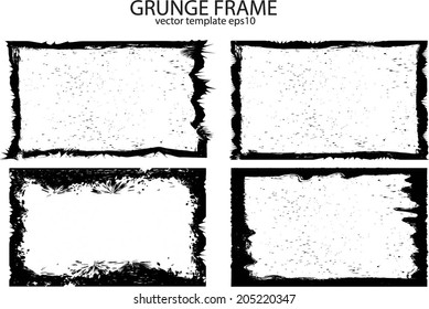Abstract grunge frame set