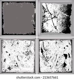 Abstract grunge frame set