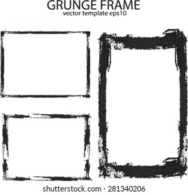 Abstract grunge frame set