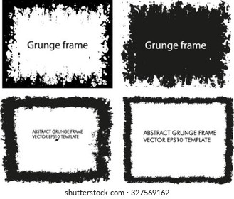 Abstract grunge frame set