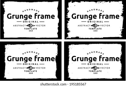 Abstract grunge frame set. Background vector texture