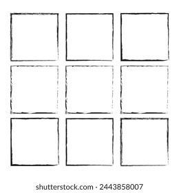 Abstract grunge frame set, eps10