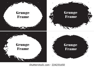 Abstract grunge frame set. Stock vector