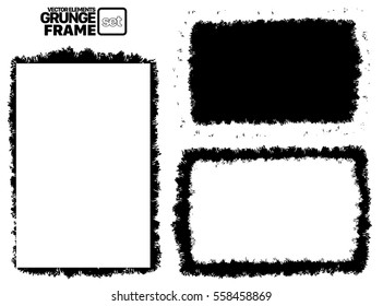  Abstract grunge frame set. Vector design