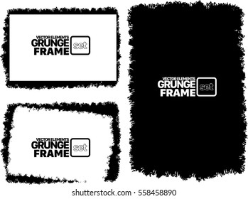 Abstract grunge frame set. Vector design