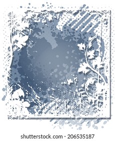 Abstract grunge frame with shadow