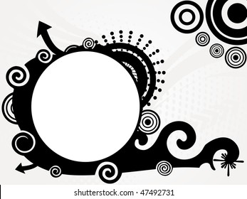 Abstract grunge frame for text, vector