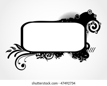 Abstract grunge frame for text, vector